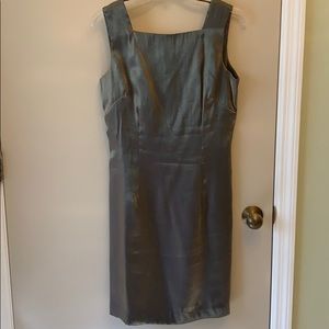 Metallic bronze/green dress with open back size 10